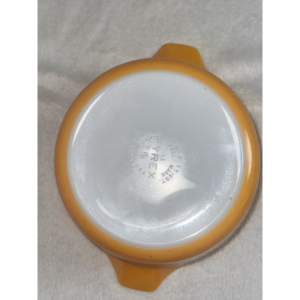 Vintage Pyrex Casserole Dish 474-B Orange 1 1/2" Quart No Lid Made In USA Retro - Picture 4 of 5